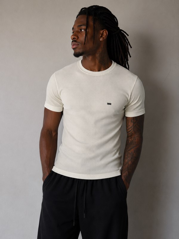 Camisa corte americano canelada branca 01