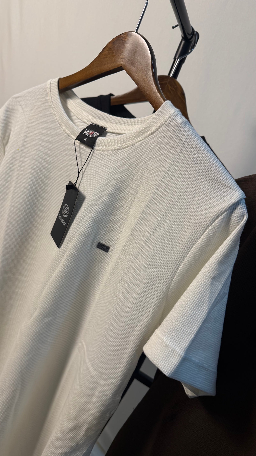 Camisa corte americano canelada branca 01