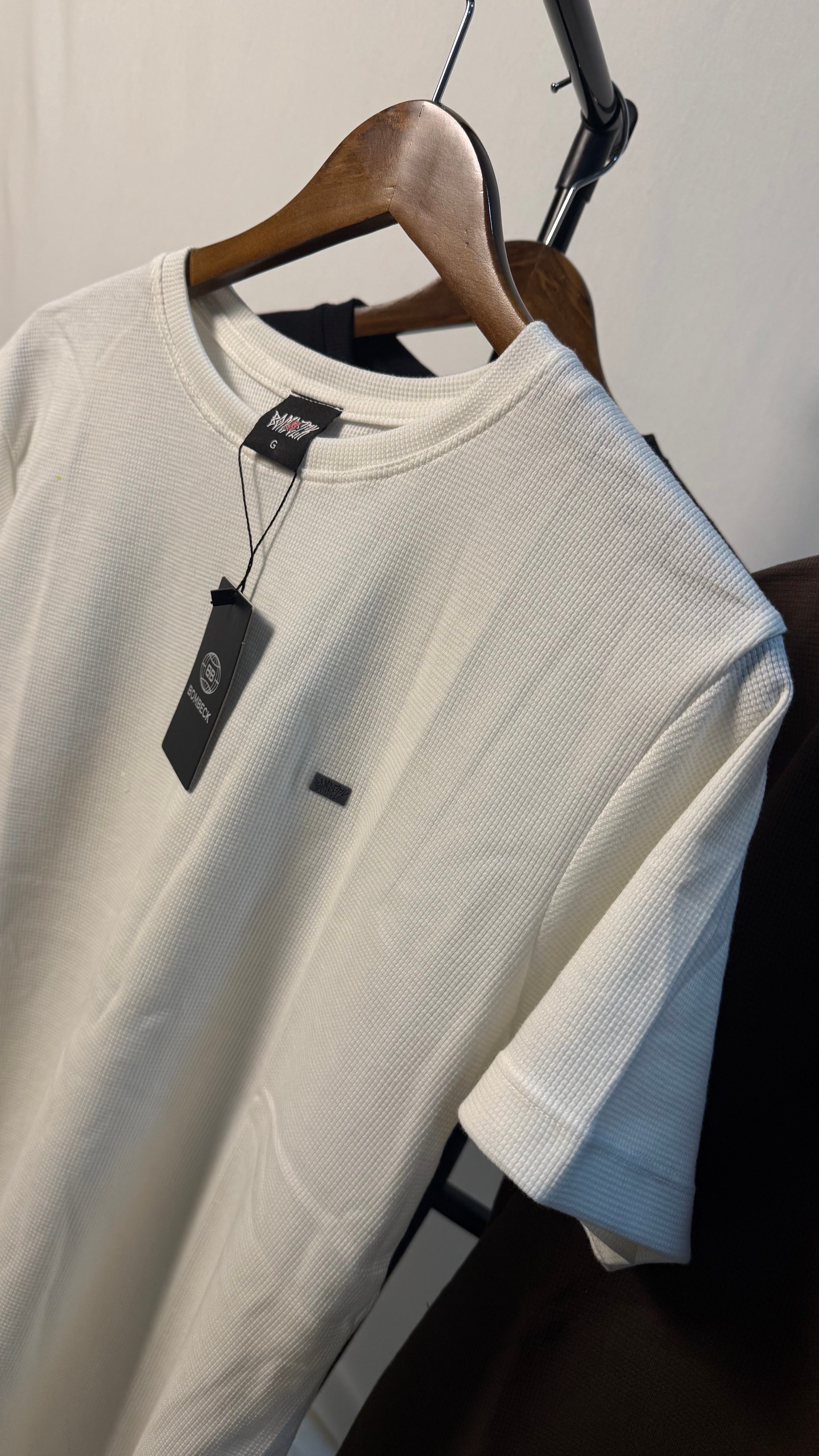 Camisa corte americano canelada branca 01