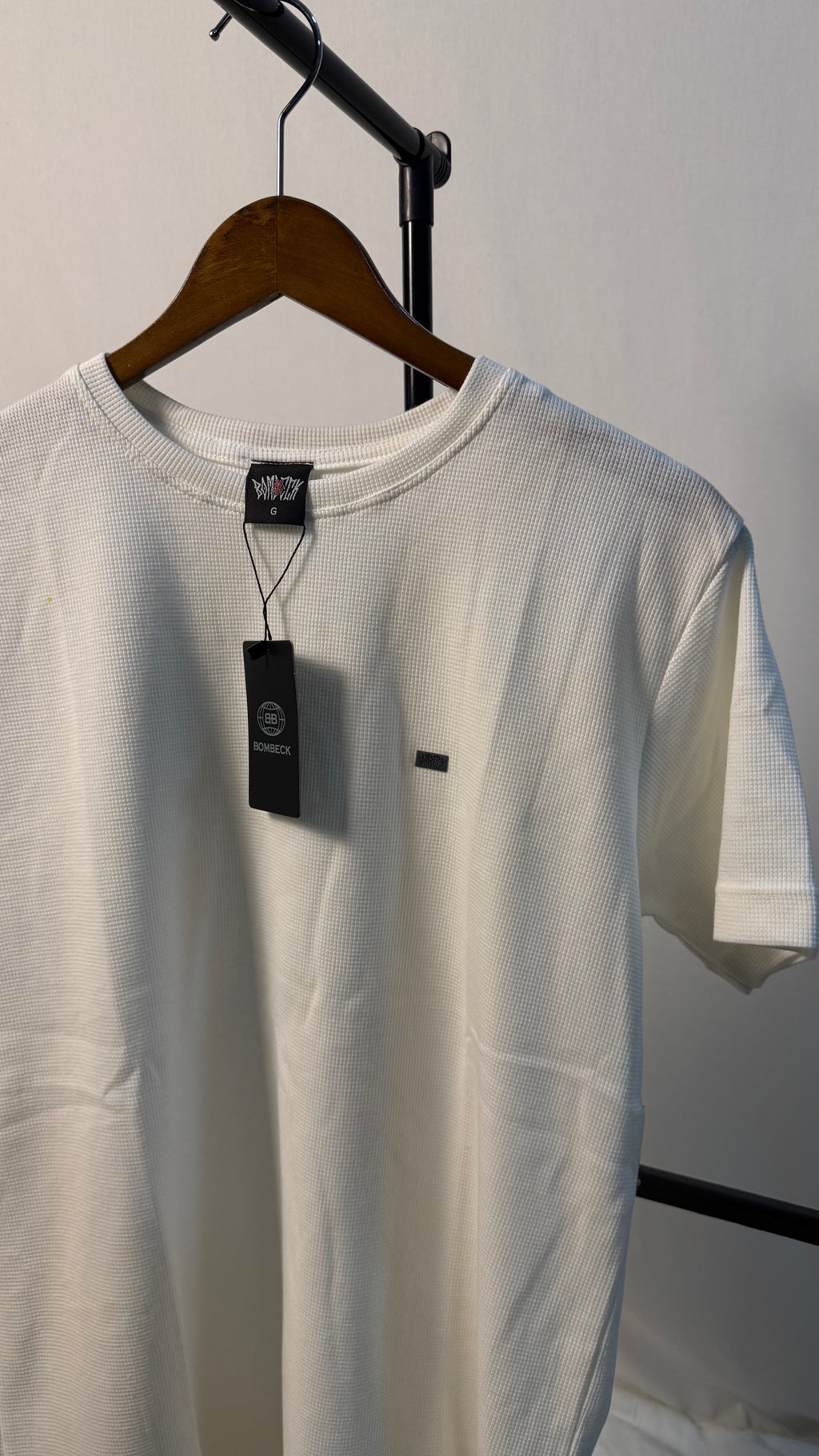 Camisa corte americano canelada branca 01