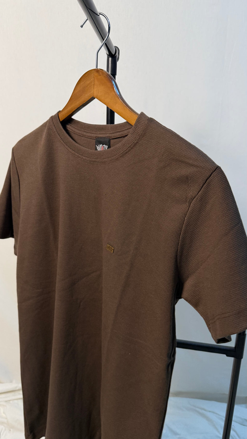 Camisa corte americano canelada marrom 03