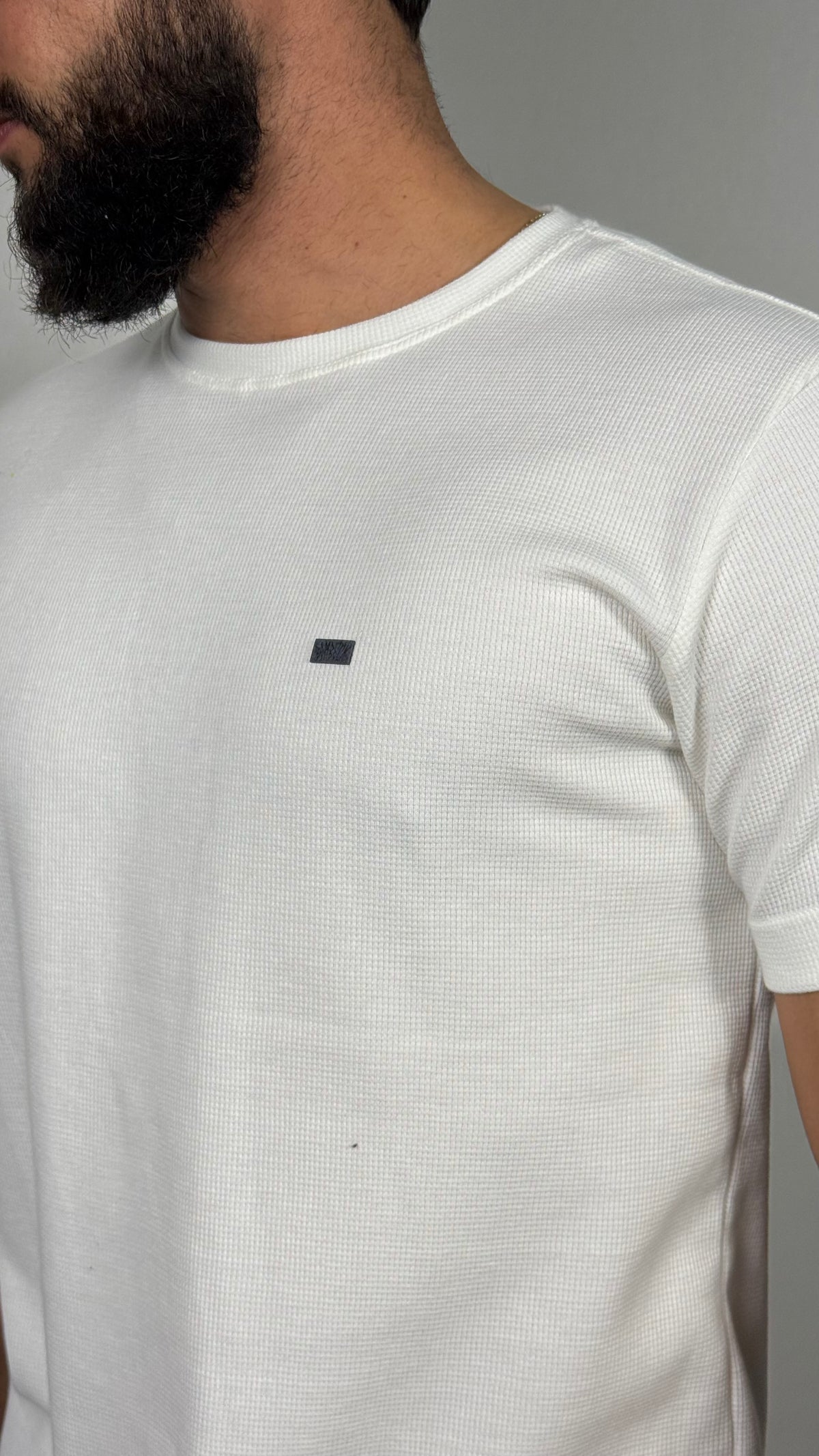 Camisa corte americano canelada branca 01