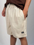 SHORT PRAIA DE SARJA BEGE