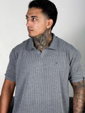 CAMISA POLO CANELADA CINZA